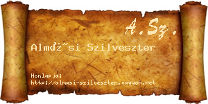 Almási Szilveszter névjegykártya