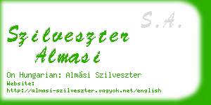 szilveszter almasi business card