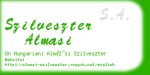 szilveszter almasi business card